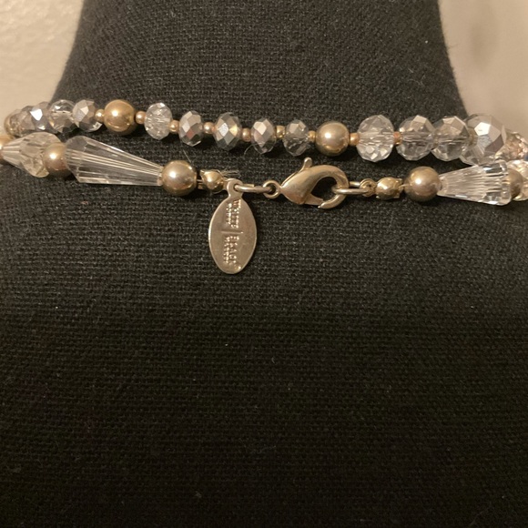 WHBM boho style long crystal beaded necklace & matching earring set. - Picture 3 of 3